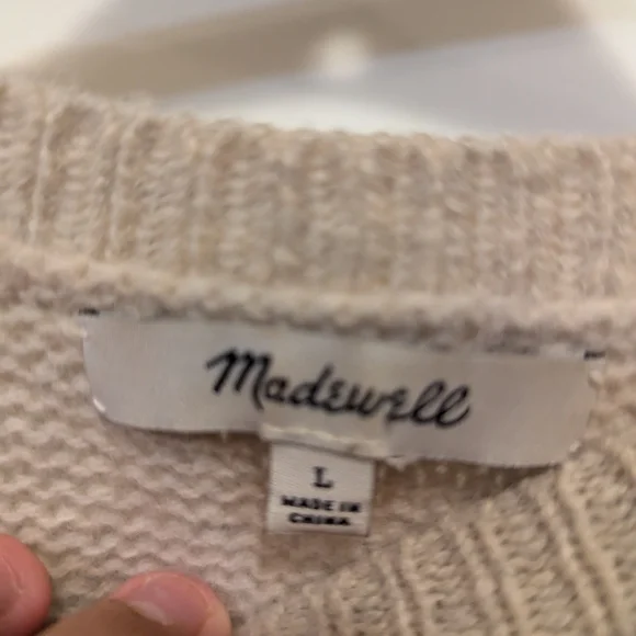 Madewell Cream Cable Knit Sweater - Picture 5 of 8